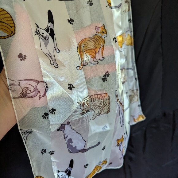 Ted & Jack - Playful Felines Silk Feel Cat Scarf - Picture 3 of 4